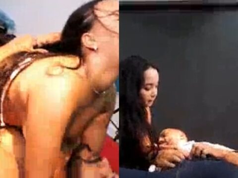 Morena rabuda empinando e gemendo alto enquanto leva rola no cu