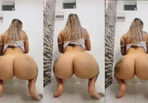 Safada do rabão delicioso provocando sem calcinha
