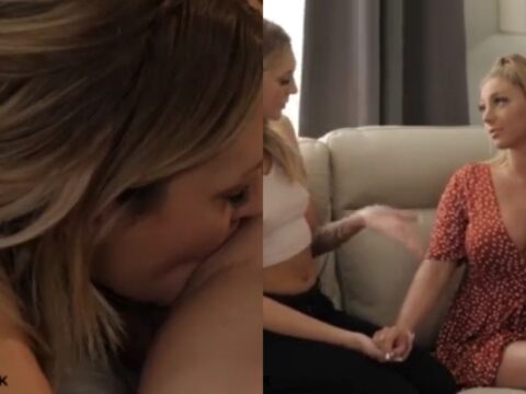 Duas safadas fazendo um sexo lésbico prazeroso