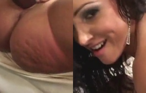 Morena fogosa dando para o negro dotado até gemer alto na cama