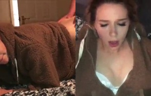 Morena fogosa empinando o rabo e rebolando com vontade na vara até gemer alto