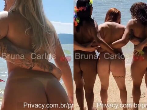 Mulheres safadas na praia exibindo os corpinhos sensuais